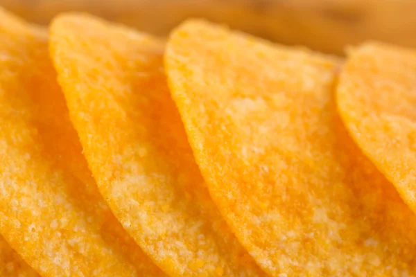 Detail of fried potato chips — Stock Photo, Image