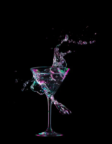 Modern fresh coctail on the black background — Stock Photo, Image