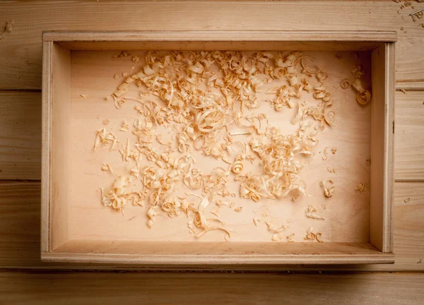 Dřevěný box pro vaše balení — Stock fotografie