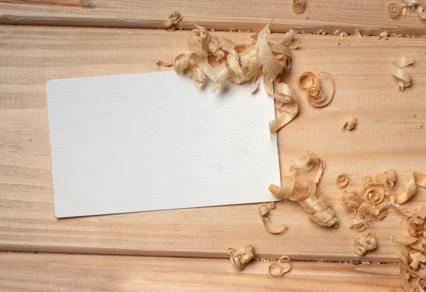 Business card on wooden table — Stock Photo, Image