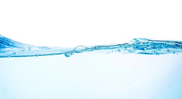 Water and air bubbles over white — Stock Photo, Image