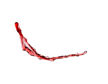 şarap splash beyaz zemin üzerine izole