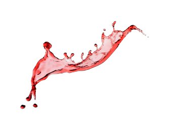 şarap splash beyaz zemin üzerine izole