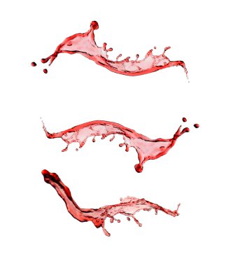 şarap splash beyaz zemin üzerine izole