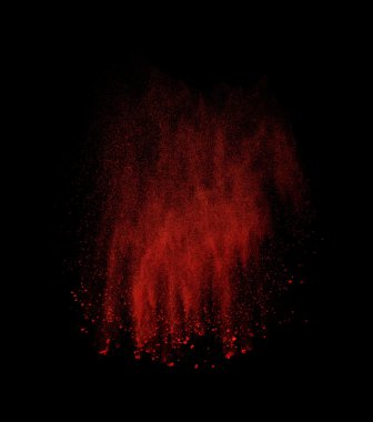 siyah arka plan üzerinde renkli toz sıçrama