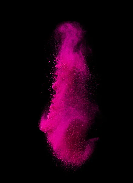 Colorful powder splash on black background — Stock Photo, Image