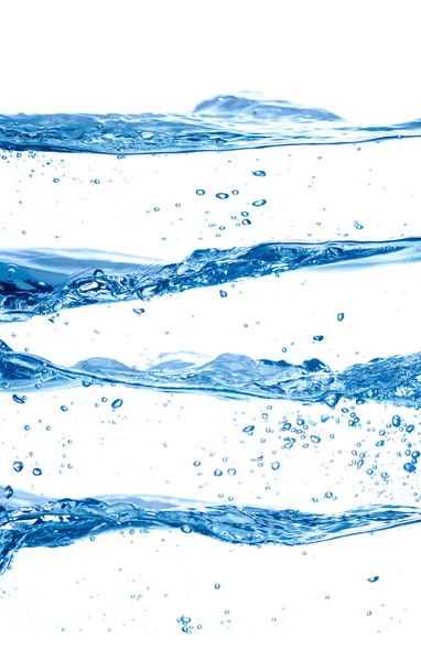 Bolle d'acqua e d'aria su sfondo bianco — Foto Stock