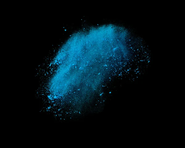 Color powder explosion isolated on black — Stock Photo, Image