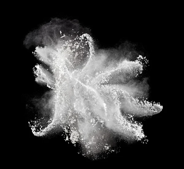 Abstract design of white powder cloud against dark — Stock Photo, Image