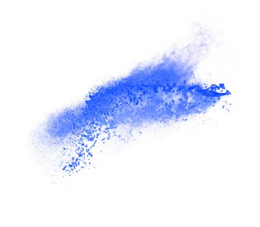 Renkli toz, üzerinde beyaz izole başlattı