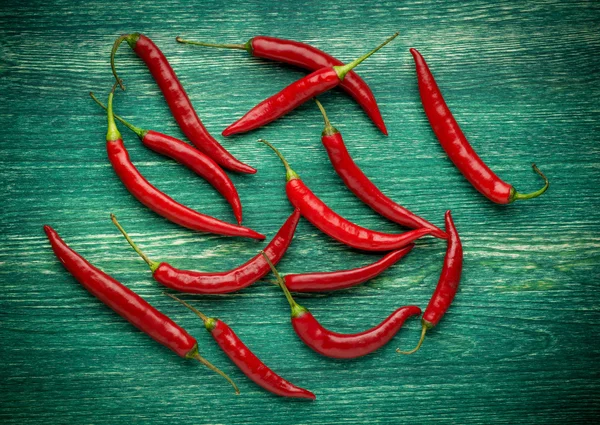 Piros forró chili paprika fa háttér — Stock Fotó