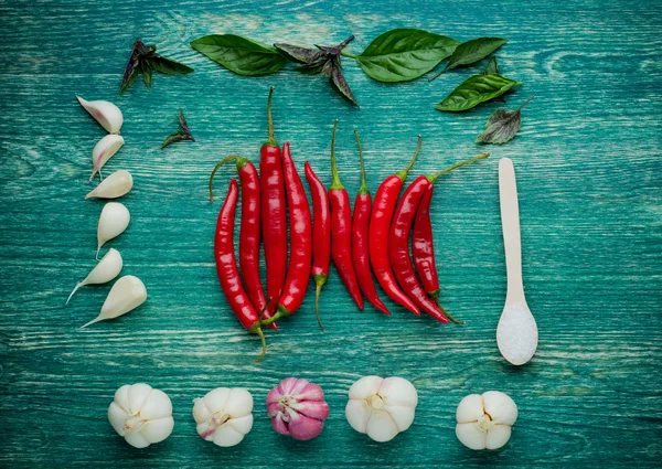 Piros forró chili paprika fa háttér — Stock Fotó