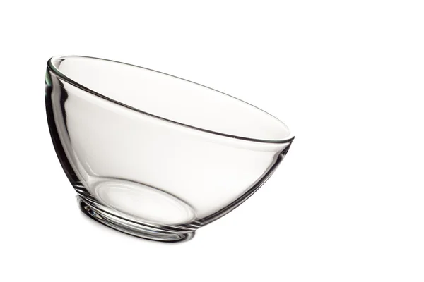 Empty glass bowl isolated on white background — Stock Photo, Image