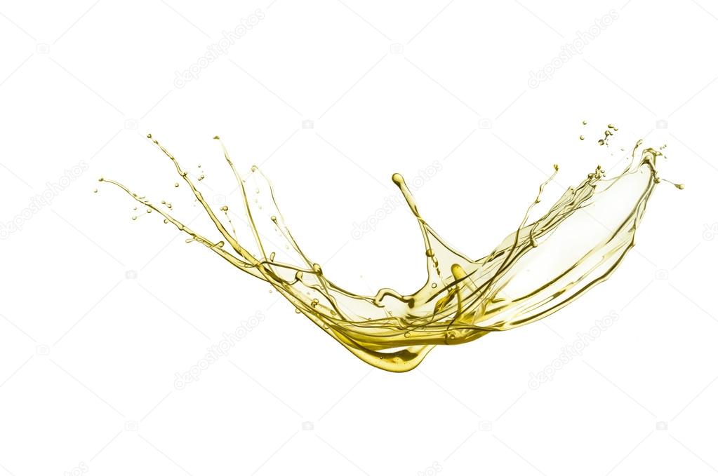 Oil splash isolated on white background