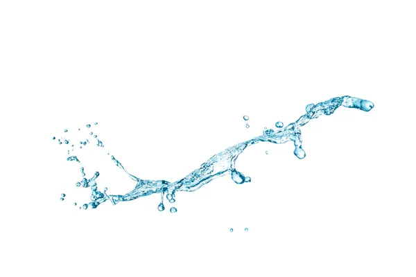 Blue water splash isolated on white background — Stock Photo, Image