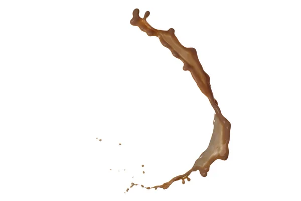 튀는 초콜릿에 고립 된 흰색 배경 — 스톡 사진
