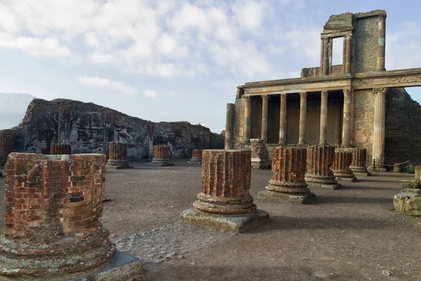 A misztériumok, a halál a Pompeji ősi város. — Stock Fotó