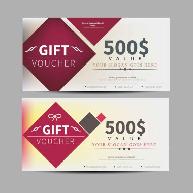 Hediye çeki, kupon şablonu