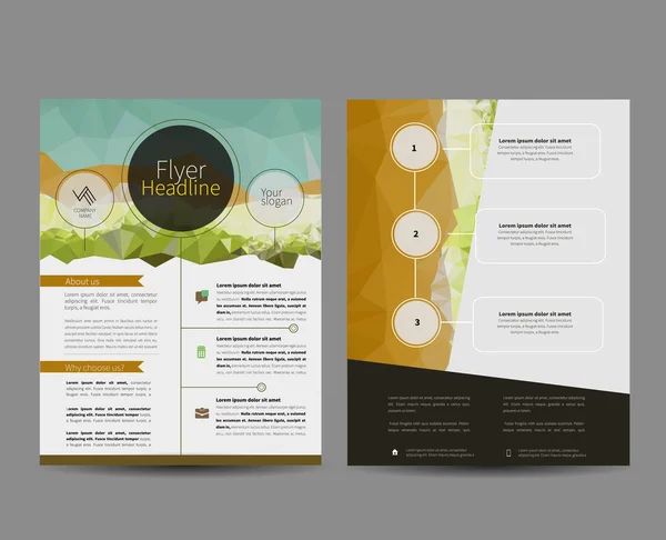 Brochure of Flyer ontwerpsjabloon in letter-formaat — Stockvector