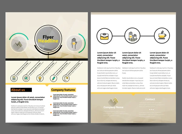 Plantilla de diseño de volante en tamaño carta — Vector de stock