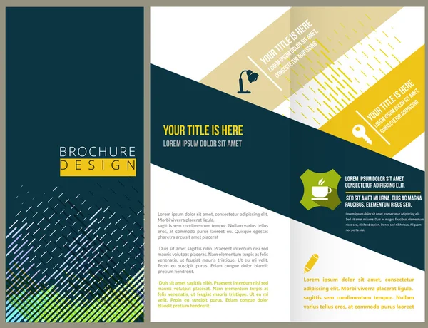 Design de layout de brochura vetorial — Vetor de Stock