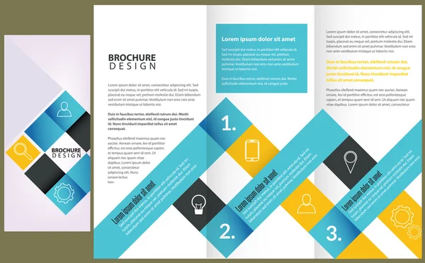 Design de layout de brochura vetorial — Vetor de Stock