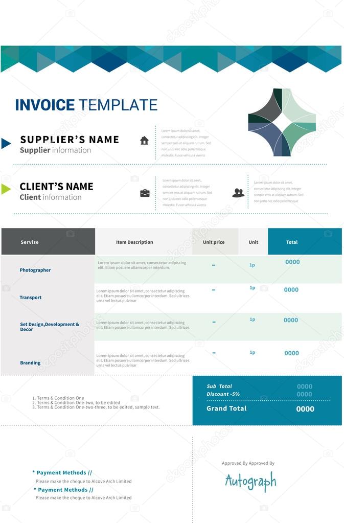 Invoice template design