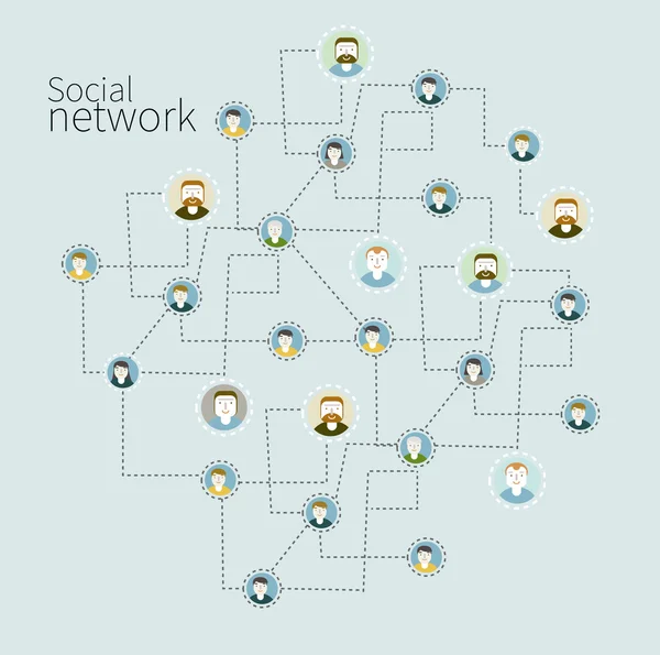 Antecedentes da rede social —  Vetores de Stock