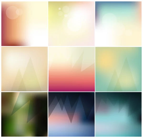Abstract Minimal concept vector blurred background collection. — Stock Vector