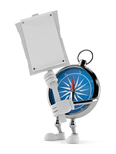 Kompas Znak Gospodarstwa Protest Znak Izolowany Białym Tle Ilustracja — Zdjęcie stockowe