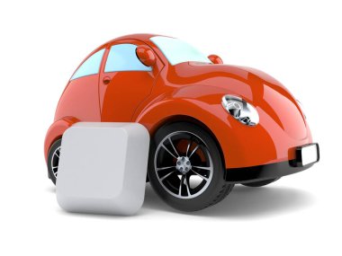 Boş klavye tuşlu kırmızı araba