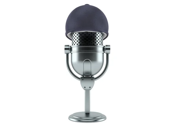 Microfone Rádio Com Capacete Cavaleiro — Fotografia de Stock