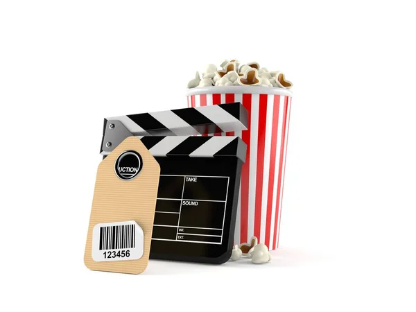 Popcorn Und Klappkarton Mit Barcode — Stockfoto