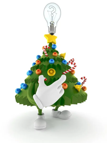Albero Natale Personaggio Con Idea Isolata Sfondo Bianco Illustrazione — Foto Stock