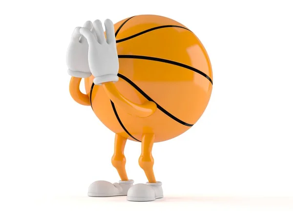 Basketbol Karakteri Beyaz Arka Planda Izole Bir Şekilde Bağırıyor Illüstrasyon — Stok fotoğraf
