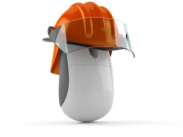 소방관 헬멧을 컴퓨터 마우스 — 스톡 사진