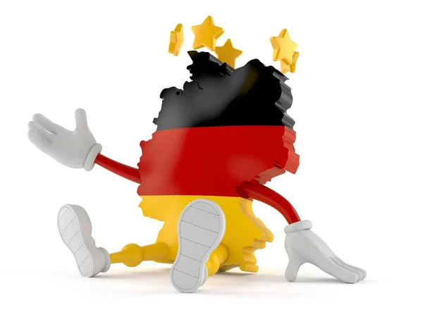 Deutsche Figur Mit Sternen Den Kopf Isoliert Auf Weißem Hintergrund — Stockfoto