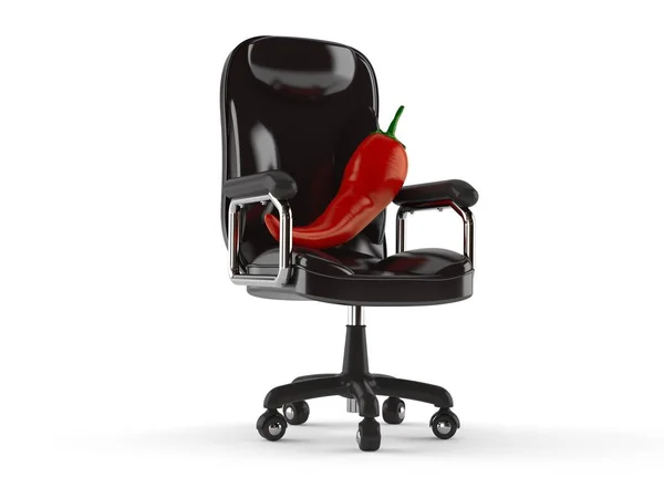 Hot Pepper Business Chair Isolated White Background Illustration — Stock Photo, Image