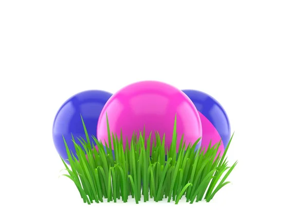 Paintballs Erba Isolata Sfondo Bianco Illustrazione — Foto Stock