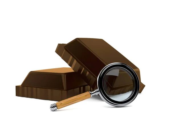 Chocolate Magnifying Glass — Foto de Stock