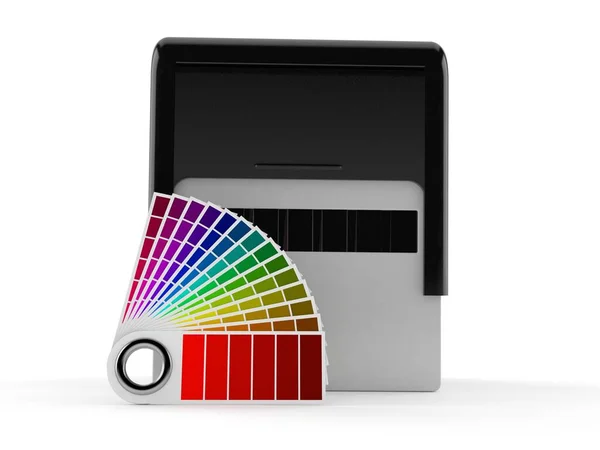 Sello Goma Con Muestreador Color — Foto de Stock
