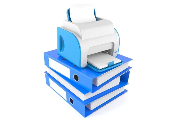 Printer Met Ringbanden — Stockfoto