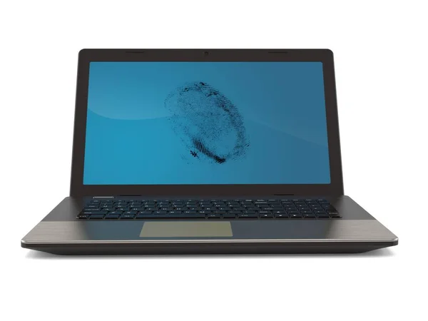 Laptop Fingerprint — Stock Photo, Image