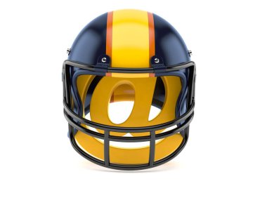 Rugby kasklı bir e-posta sembolü