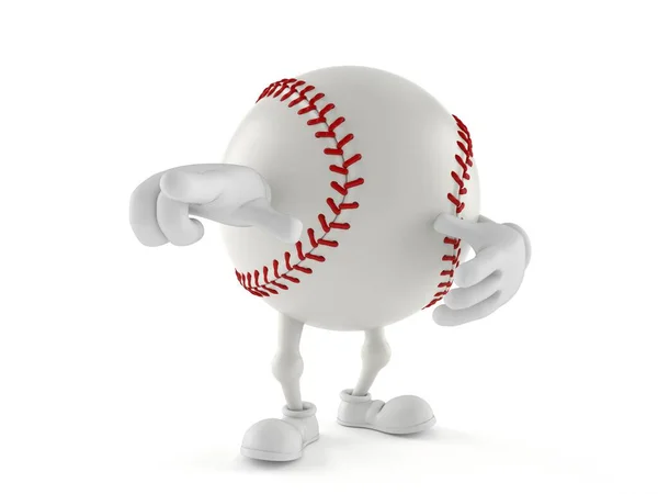 Baseball Znak Wskazujący Palec Odizolowany Białym Tle Ilustracja — Zdjęcie stockowe