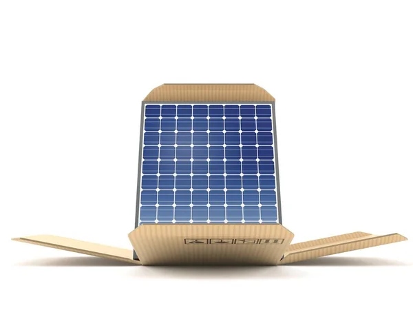 Panel Fotovoltaico Dentro Del Paquete — Foto de Stock