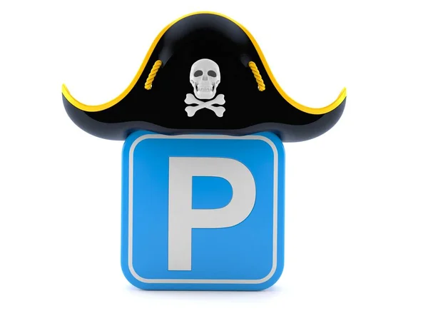 Símbolo Estacionamiento Con Sombrero Pirata —  Fotos de Stock