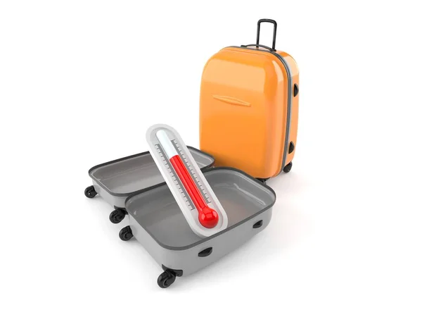 Thermometer Suitcase — Stock Photo, Image