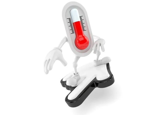 Термометр Символа Серфинга Веб Курсор Изолированы Белом Фоне Иллюстрация — стоковое фото