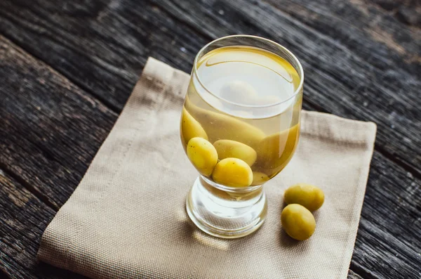 Compote of grapes in a glass — Stock Photo, Image